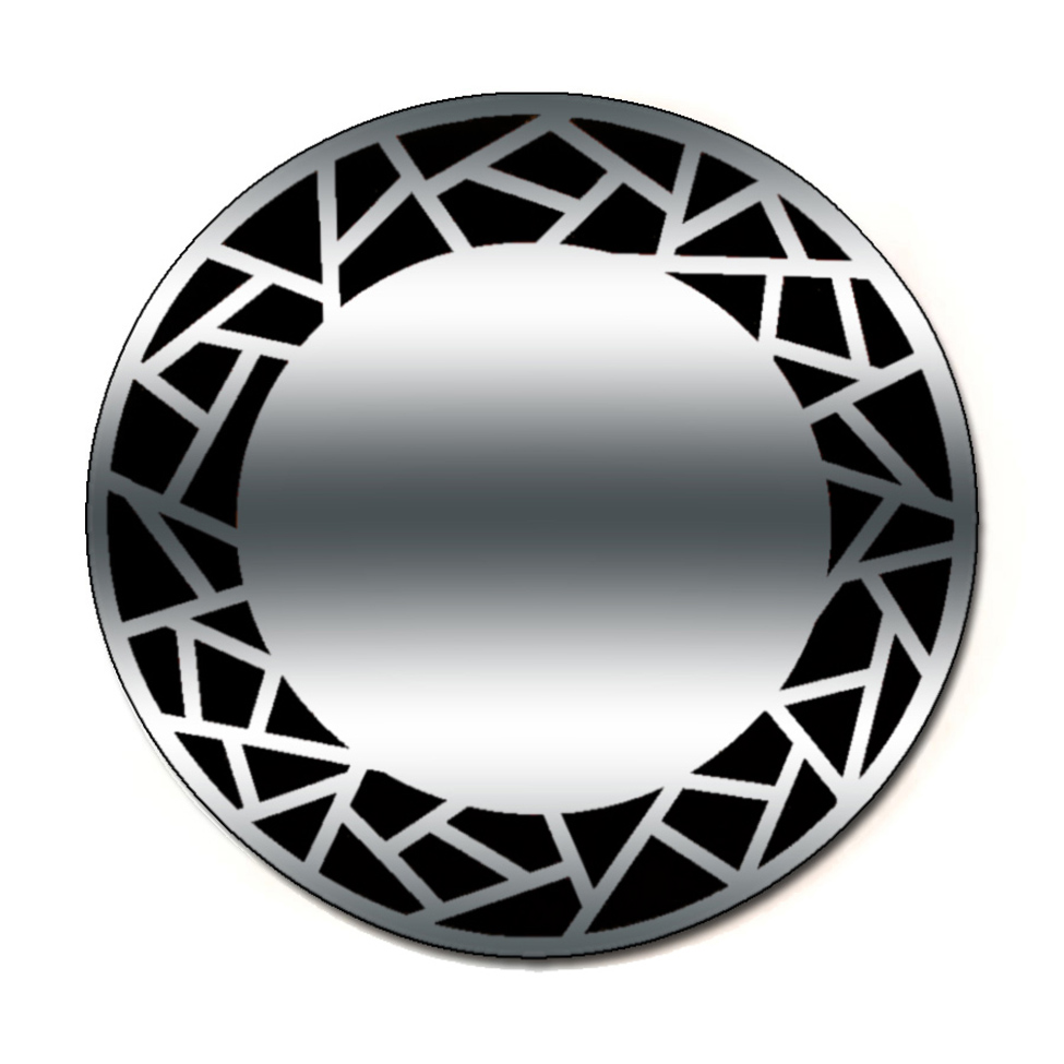 Black Abstract Wall Mirror